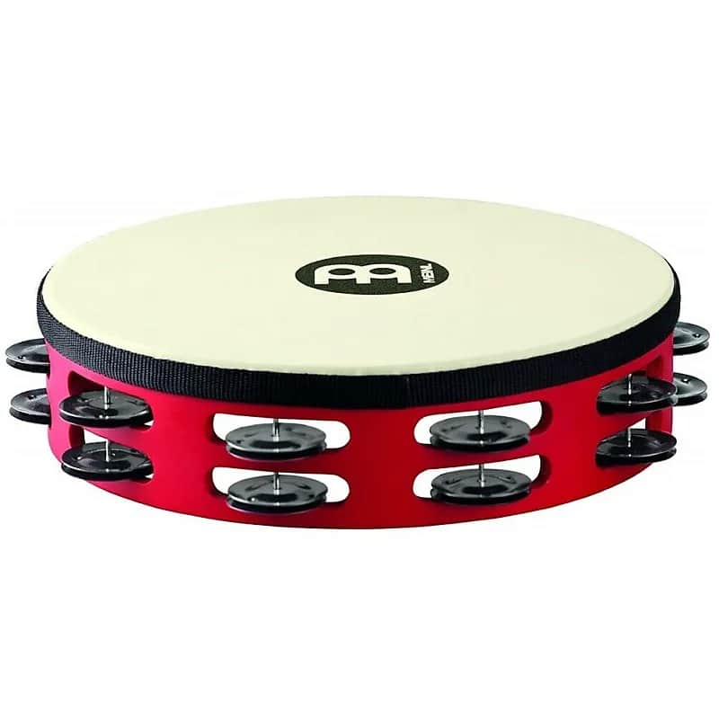Meinl TAH2BK-R-TF Touring Synthetic Head Tambourine with Double Row Steel Jingles image 1