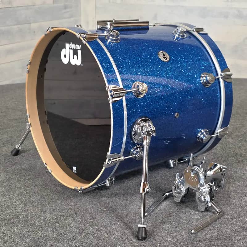 DW Used Collectors VLT Maple Bass Drum x Blue Glass Very Good