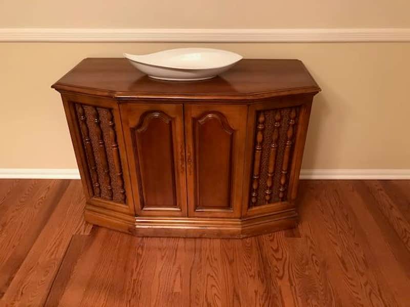 Fisher Philharmonic HiFi Console P-295 Cabinet 1967 Cherry Finish image 1