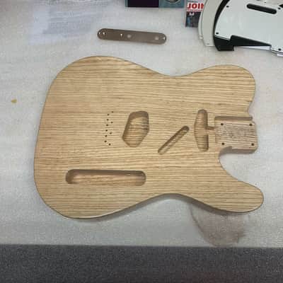 AS NEW: Guitar Mill Ash Telecaster Body Nitro Finish Natural Clear Nitrocellulose Lacquer Tele image 1