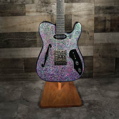 Flaxwood Prototype Electric Guitar Green/Purple Holoshift image 7