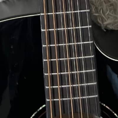 Alvarez ABT60CE-8BK 8-String Baritone Black Acoustic Electric Guitar, B-Stock image 4