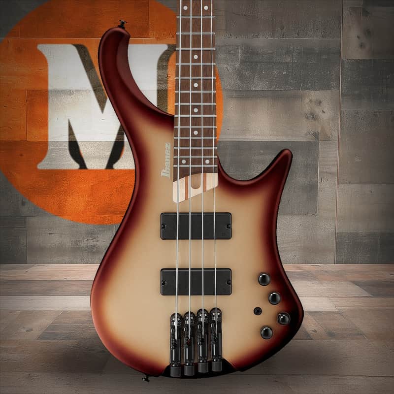 Ibanez EHB Ergonomic Headless Bass 4 String - Charred Champagne Burst Matte (EHB600CCM) image 1