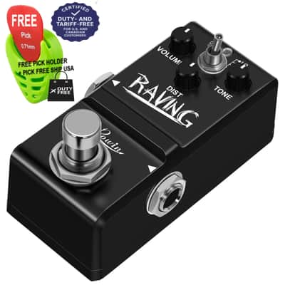 Rowin RAVING Heavy Metal Distortion Effect Nano Pedal True Bypass, FREE PICKS + HOLDER+ FREE SHIP USA image 1