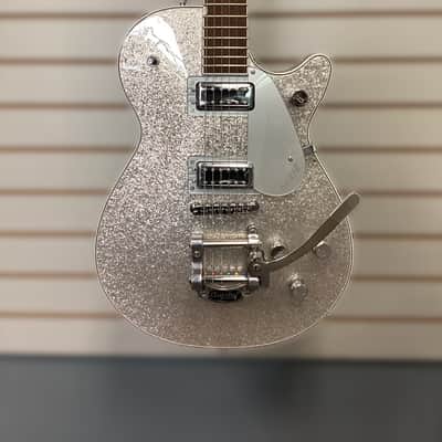 G5230T Electromatic Sparkle Jet FT Single Cut w/ Bigsby-Silver Sparkle image 2