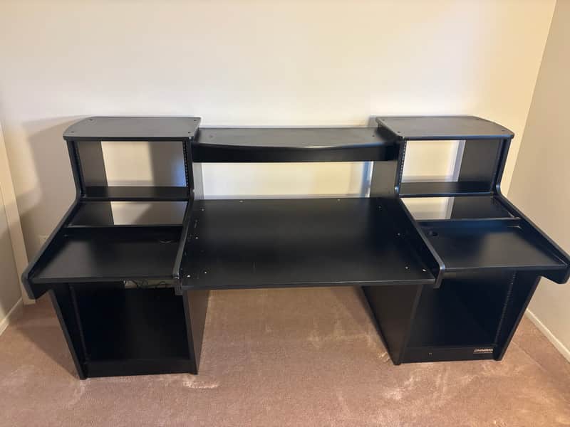 Omnirax Studio Desk Mid 2000’s - Black Melamine Laminate image 1