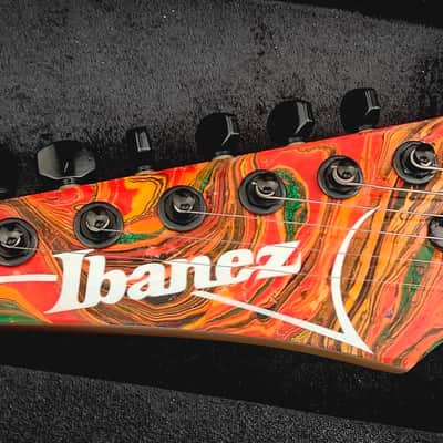 IBANEZ RG 470 Orange Tiger Custom Swirl-Year 1993-Lefthand - one off!! image 13