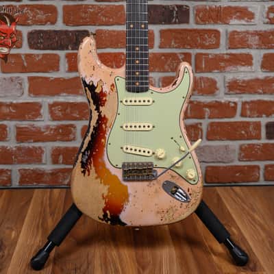 Fender Custom Shop W22 ‘59 Stratocaster Super Heavy Relic Aged Dirty Shell Pink over Chocolate 3-Tone Sunburst 2024 w/OHSC image 1