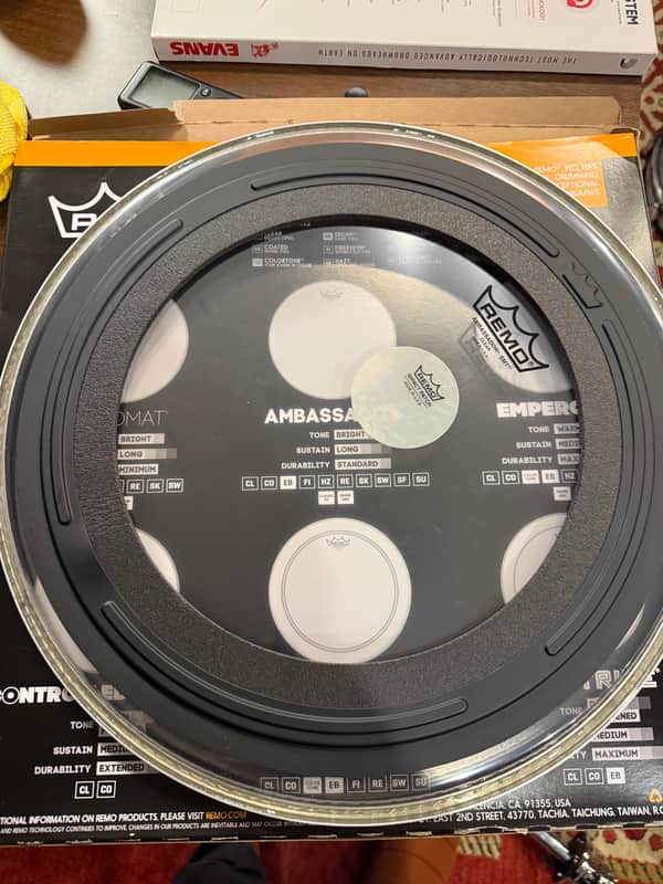 Remo Ambassador SMT 16” Bass Drum Head Clear - Clear image 1