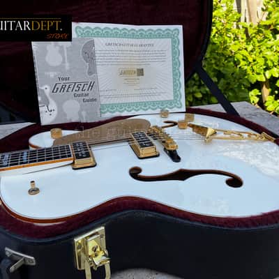♚TIMEWARP♚07 GRETSCH G-6136 DS WHITE FALCON♚Dynasonics♚Mother Pearl BLOCKS♚2.75" Body Depth ! image 10