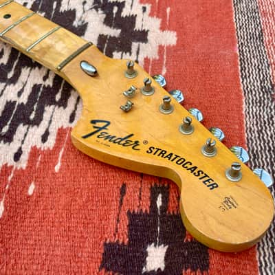 Vintage 1970's Fender Stratocaster Guitar Neck Maple Circa 1973 with Tuners image 7