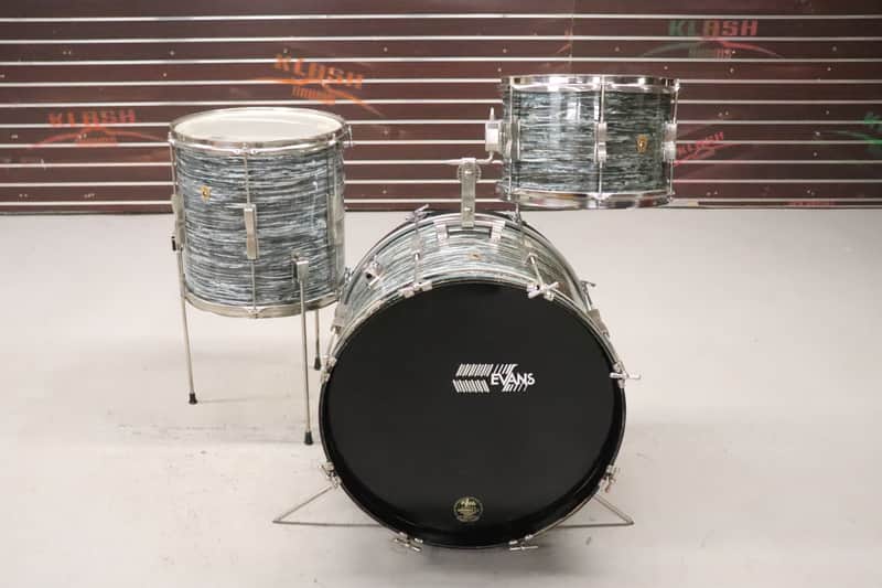 Ludwig Club Date 3pc Drum Kit Set Blue Oyster Pearl Vintage 1960's 20/14/12" image 1