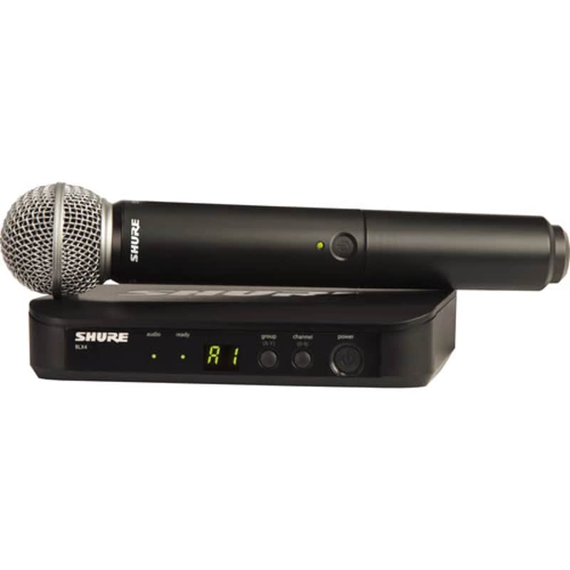 Shure BLX24/SM58 Wireless Handheld Microphone System with SM58 Capsule (H9: 512 to 542 MHz) image 1
