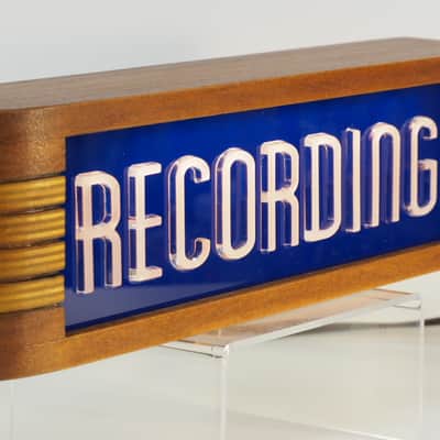 Immagine Studio Warning Sign, 14", "Recording", Blue bg - 2