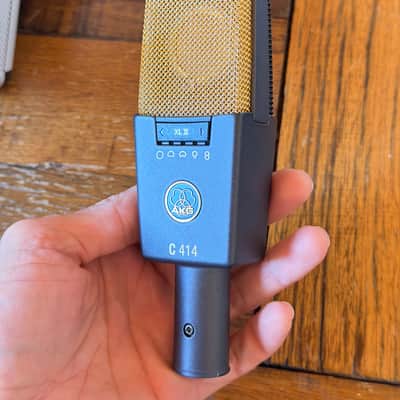 AKG C414 XLII Large Diaphragm Multipattern Condenser Microphone dark slate grey. A+++ image 2