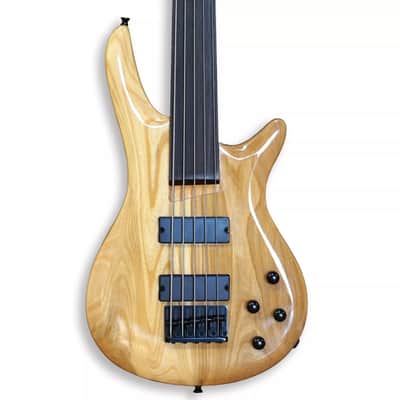 Fretless 5-String Electric Bass – 34" Scale, Bolt-On Maple Neck, Dual Soapbar Pickups | Modern Basswood Body image 2