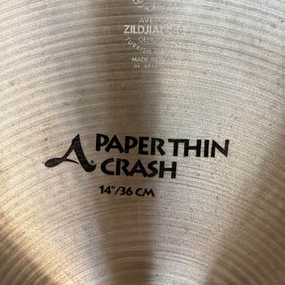Zildjian A Paper Thin Crash Cymbal 14" 1.6 lbs Made in USA - Used, Good Condition image 2