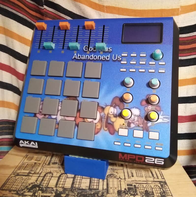 Akai MPD26 w/ Fat Pads custom skin & 3D printed faders image 1