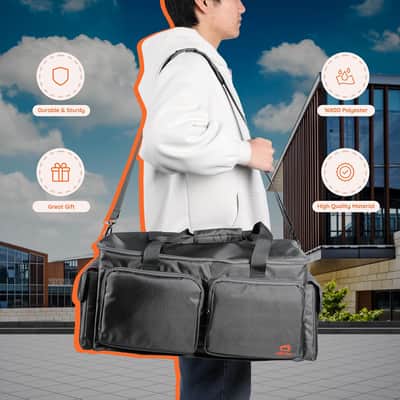 Heavy Duty - DJ Cable Bag Organizer with Detachable Dividers – Travel Gig Bag – Case for Equipment - Music Equipment & Accessories - Heavy Duty Exterior & Padded Nylon Interior image 8