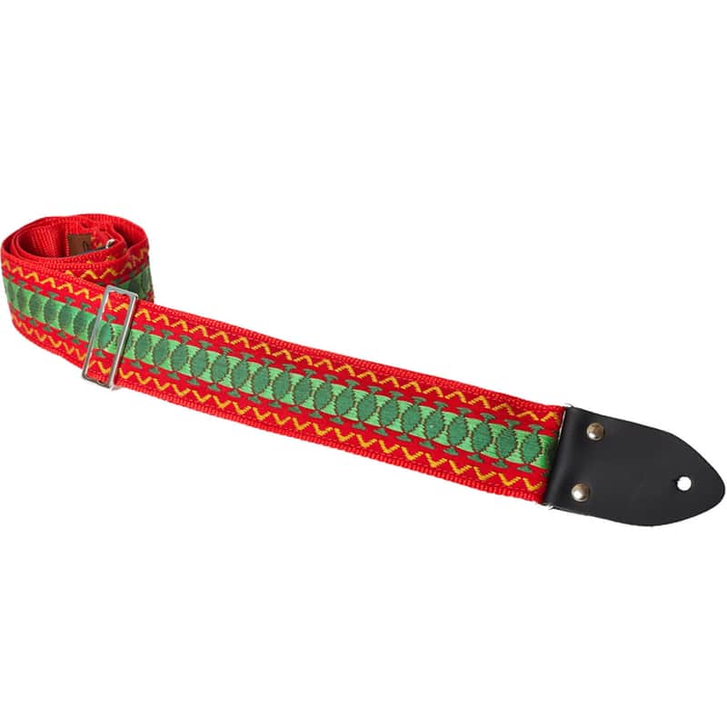 Henry Heller VINTAGE REISSUE DELUXE HVDX-11 2" JACQUARD WEAVE W LEATHER ENDS GUITAR STRAP image 1