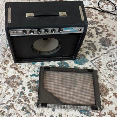 1976 Fender Princeton Reverb Silverface - Allen Amplification Serviced - Original Speaker image 11