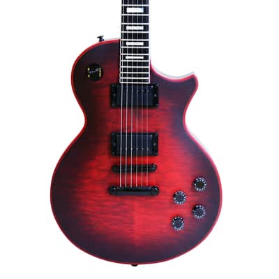10S Custom GF Single Cut Baritone Electric Guitar Fire Red Burst image 1