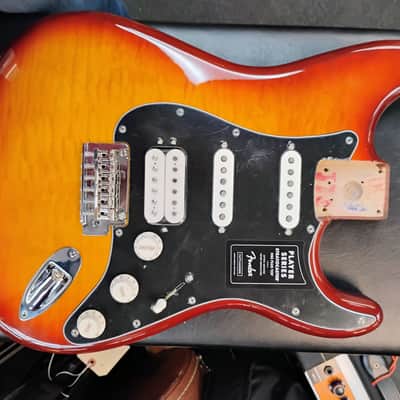 Fender Player Stratocaster HSS loaded pickguard body/Flame Top tobacco burst image 1