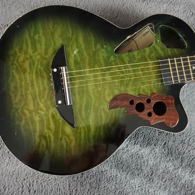 Nikko Guitar 3823 - Quilted Green Acoustic Guitar image 6