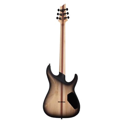 Schecter C-1 Pale Moon LH Electric Guitar - Natural Satin w/Black Burst image 8