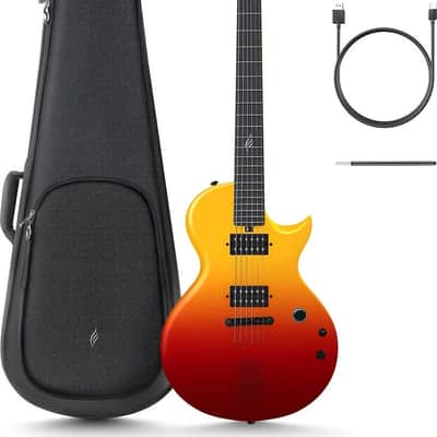 Nova Go Sonic: Carbon Fiber Smart Electric Guitar in Red Finish image 1