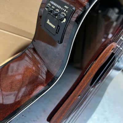 Ibanez AEGB24E AEG Acoustic-electric Bass Guitar - Mahogany Sunburst High Gloss image 2