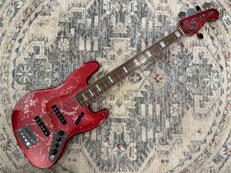 Dhatarattha DEB5 Jazz Bass 5 string - PAISLEY RELIC image 1