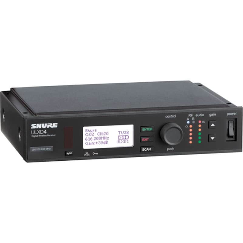 Shure ULXD4 Single-Channel Digital Wireless Receiver (G50: 470 to 534 MHz) image 1