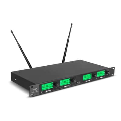 Pro Audio UHF Wireless Microphone System – 4 Channel, 4 Handheld Metal Dynamic Mics image 2