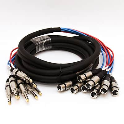 8 Channel 10' XLR Female to 1/4" TRS Audio Snake Cable image 2