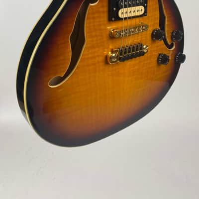 Washburn HB-35 TS 2012 - Sunburst ES style with serious upgrades, and Original Washburn Hardshell case. image 4