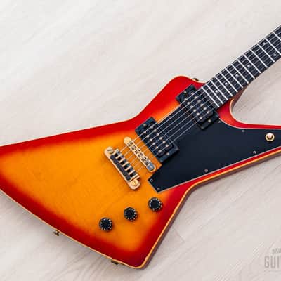 1983 Gibson Explorer E2 CMT Vintage Guitar Cherry Sunburst Flame Top w/ Dirty Fingers, Hangtags & Case image 1