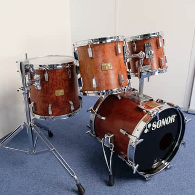 Sonor Signature Horst Link 18" - 10" - 12" - 14" Heavy Shells Bubinga drumkit from 1980's image 2