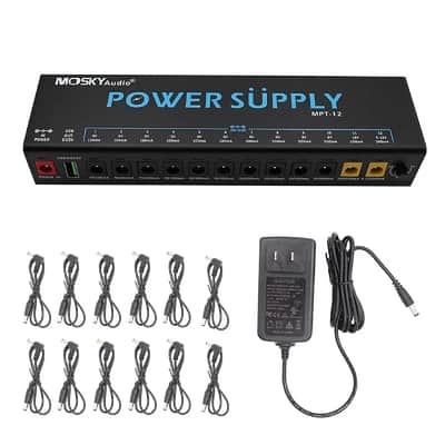 Mosky MPT-12 Guitar Effect Pedal Power Supply 12 DC Outputs for 9V 12V 18V Pedal,5V USB Output image 1