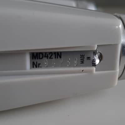 Set of 2x Sennheiser MD 421-N Cardioid Dynamic Microphones 1960s - 1980s - White image 11