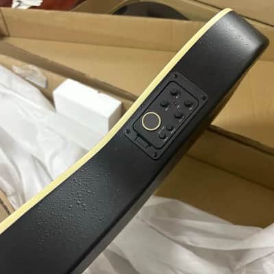 Custom Handmade Thin Body Acoustic Electric Guitar, Lamimated Spruce Top Body, Glossy Finish image 3