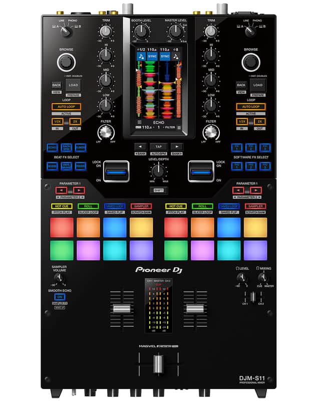 Pioneer DJM-S11 Scratch Style Serato DJ PRO 2-Ch Battle Mode Rekordbox DJ Mixer image 1