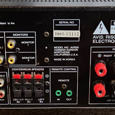Harman Kardon Harman Kardon AVR20 Audio and Video Receiver 1997 - Black image 8