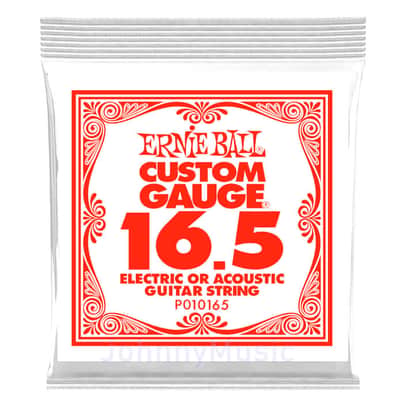 .0165 Custom Gauge Plain Steel String For Electric Or Acoustic Guitar Strings Specially Tempered High Carbon Tin Plated - The Slinky Standard! image 1
