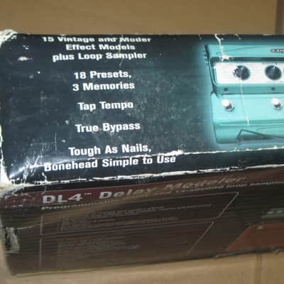 used with wear Line 6 EMPTY Cardboard Box for DL4 Delay Modeler + original Pilot's Handbook, sheet w/ 4 very small black stickers, & styrofoam battery holder (NO: pedal / batteries) mid 2000s - mid 2010s (not for MkII ver) image 14