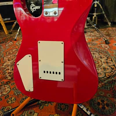 1980s Rockster Super Strat Red Graffiti Factory Graphics MIK image 9