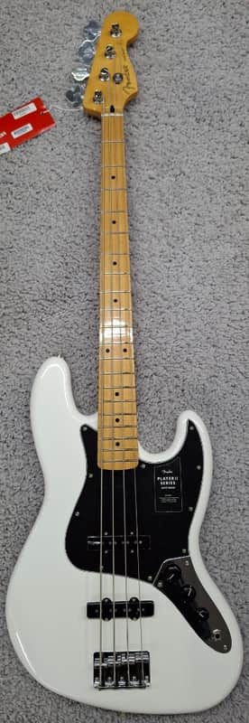 Mint Fender Player II Jazz Bass guitar, Maple Fingerboard, Polar White - MIM image 1