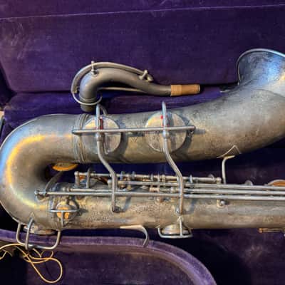 CG Conn 10M Tenor Low Pitch 310690 1944 - Silver plated image 5