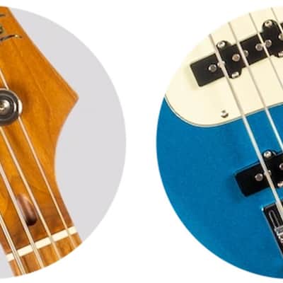 Flight Mini Bass JB LPB Roasted Poplar Body Roasted Maple Neck 4-String Electric Bass Guitar w/Gig Bag image 8