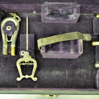 Vintage E.A. Couturier Ltd. Conical Bore Cornet with Extra Slide Valves and Carry Case image 2